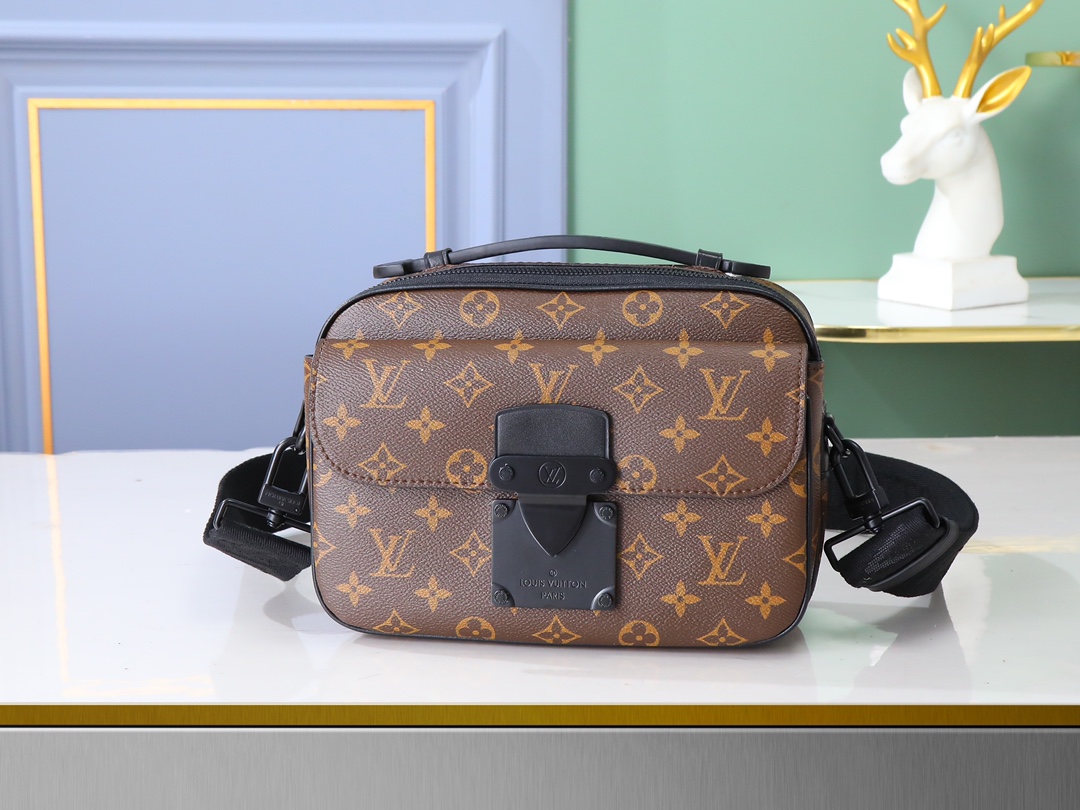 LV Classic Handbag Monogram Canvas Model M46999v Zip Closure Business